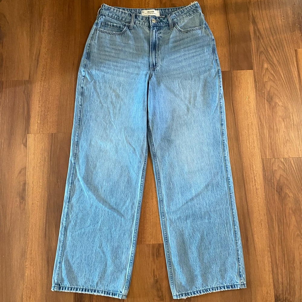 Hollister Women’s Curvy Ultra High-Rise Baggy Jeans Blue Size 12L Long Tall W31
